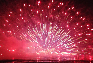 今年は諏訪湖の花火も見に行きました！水上花火は大迫力！